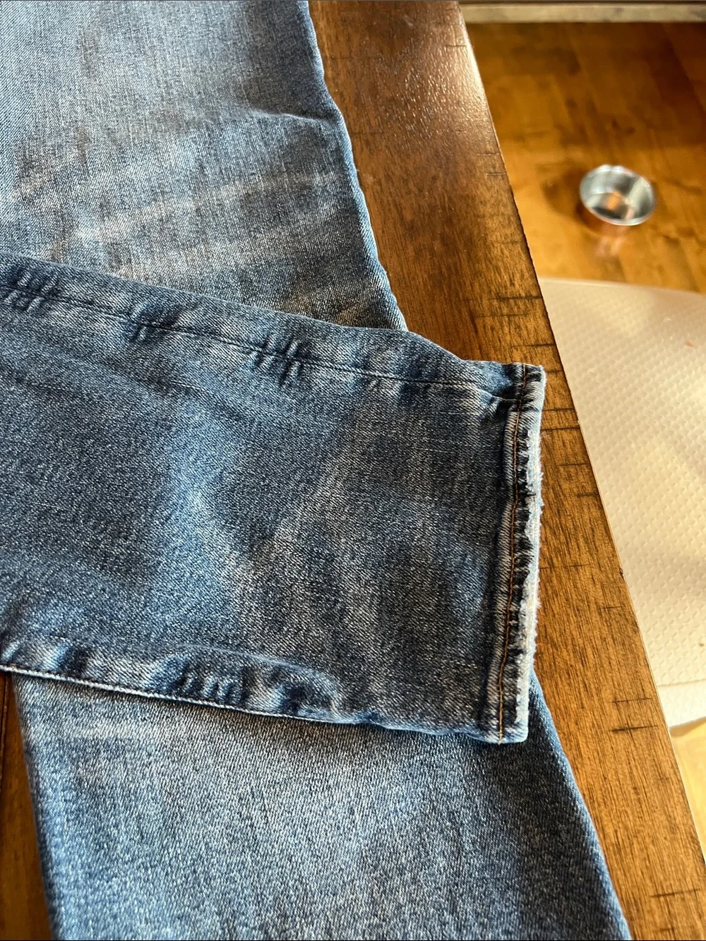 American Eagle Outfitters Men’s Washed Blue Slim Straight Jeans